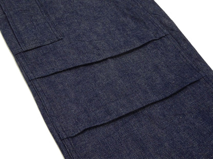 Buzz Rickson Men's Denim M-51 Field Trousers - Military-Inspired Baggy Cargo Pants in Indigo Denim - Made in Japan (BR42586 421A One Wash)