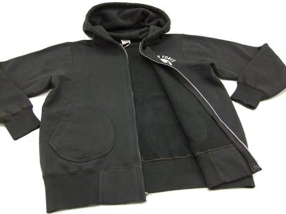 Buzz Rickson Hoodie Men's USAAF Insignia Hoodie Zip Front Hooded Sweatshirt BR65599 Faded-Black