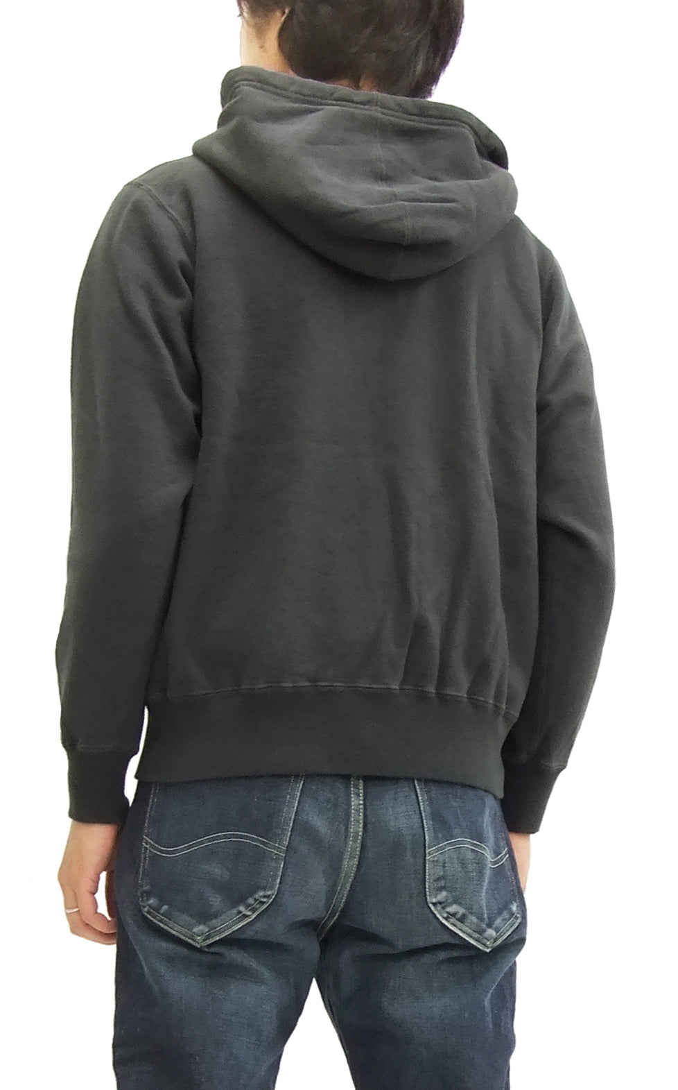 Buzz Rickson Hoodie Men's USAAF Insignia Hoodie Zip Front Hooded Sweatshirt BR65599 Faded-Black