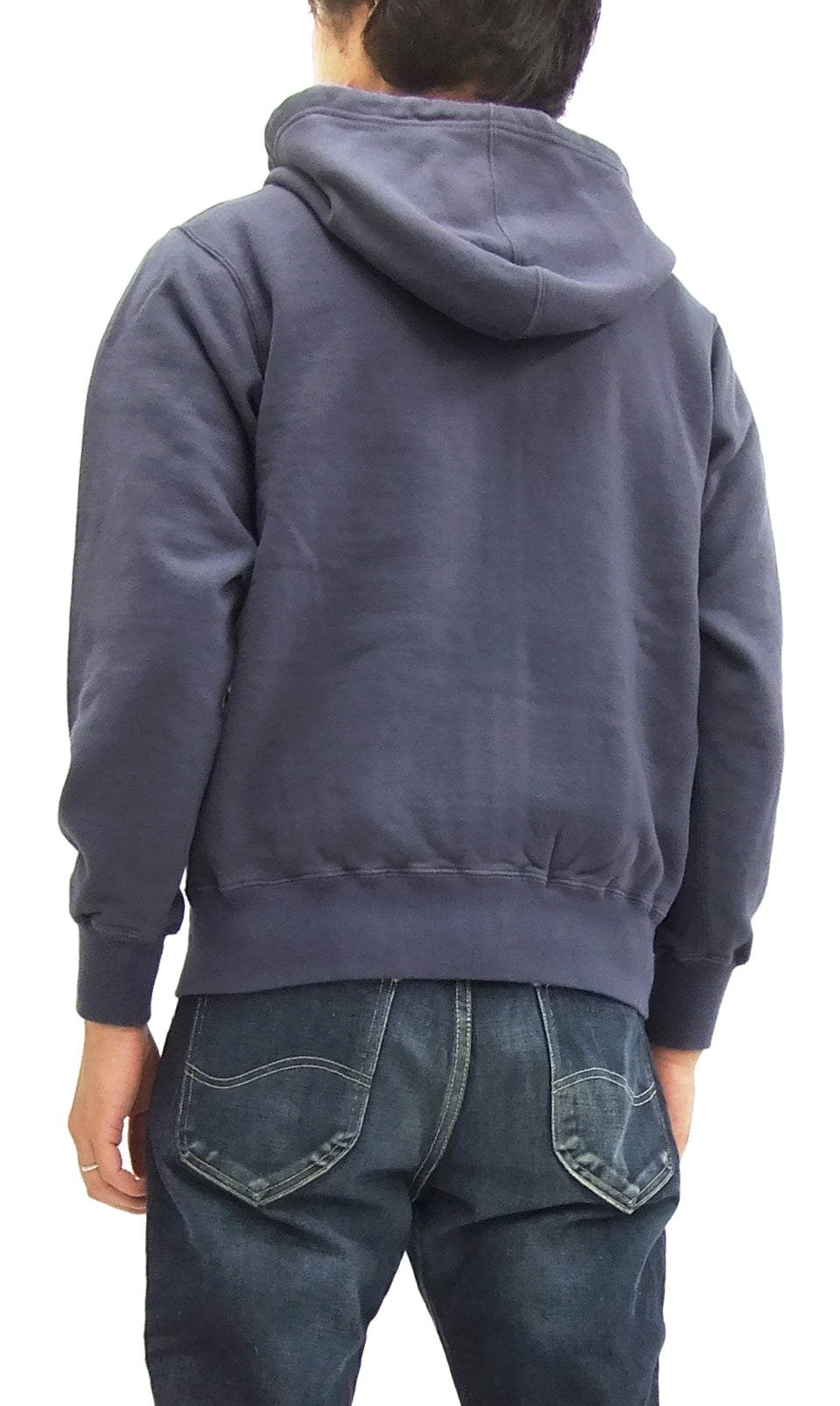 Buzz Rickson Hoodie Men's USAAF Insignia Hoodie Zip Front Hooded Sweatshirt BR65599 Faded-Navy-Blue