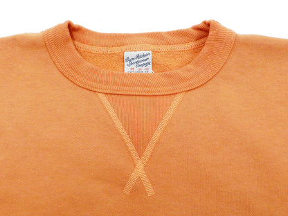 Buzz Rickson Plain Sweatshirt Men's Loop-wheeled Vintage Style BR65622 Faded-Orange