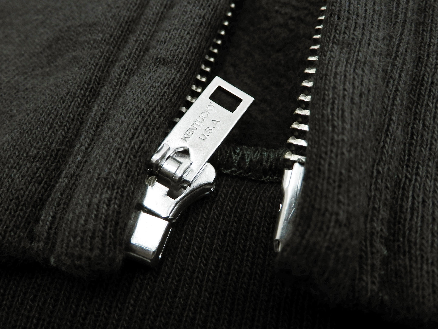 Buzz Rickson Hoodie Men's Plain Hoodie Zip Front Hooded Sweatshirt BR65623 Faded-Black