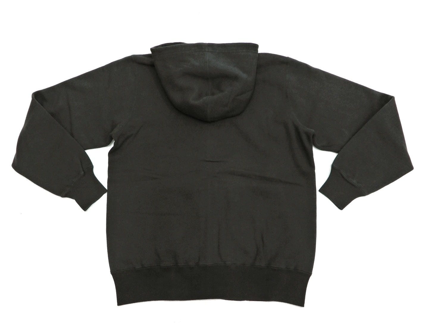 Buzz Rickson Hoodie Men's Plain Hoodie Zip Front Hooded Sweatshirt BR65623 Faded-Black