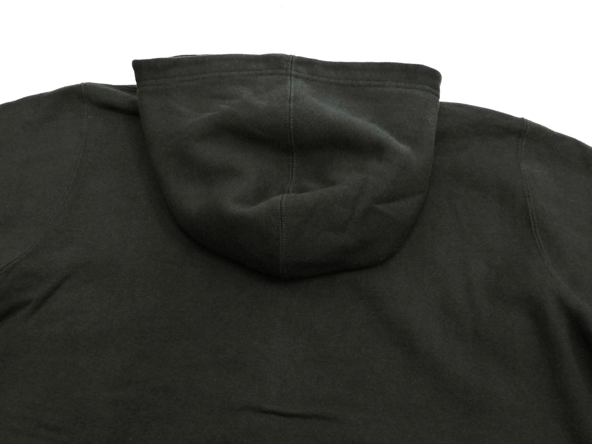 Buzz Rickson Hoodie Men's Plain Hoodie Zip Front Hooded Sweatshirt BR65623 Faded-Black