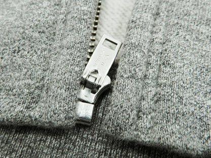 Buzz Rickson Hoodie Men's Plain Hoodie Zip Front Hooded Sweatshirt BR65623 Heather-Gray