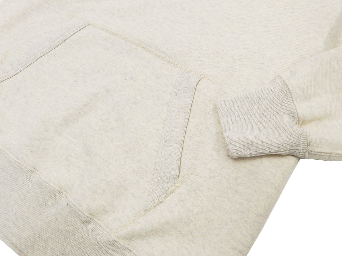 Buzz Rickson Plain Pullover Hoodie Men's Loop-wheeled Vintage Style Hooded Sweatshirt BR68914 131-Oatmeal