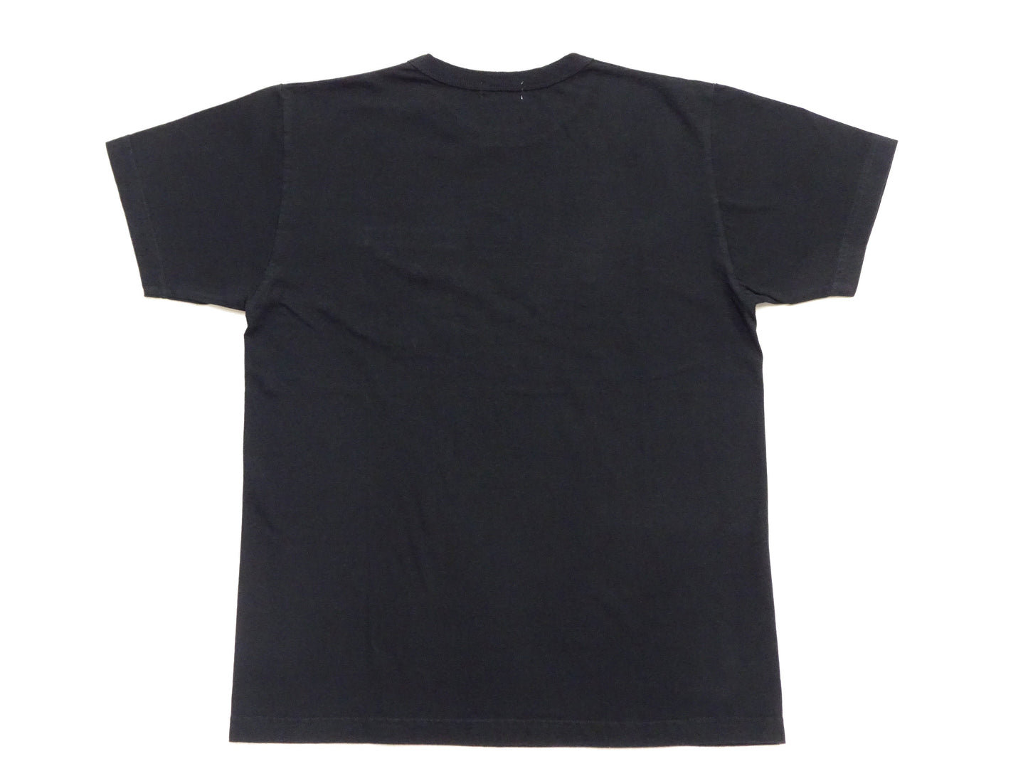 Buzz Rickson Men's Plain Short Sleeve Pocket T-Shirt, Made in USA, 6 oz. Ring-Spun Cotton Tubular-Knit Jersey Tee (BR78711 119 Black)