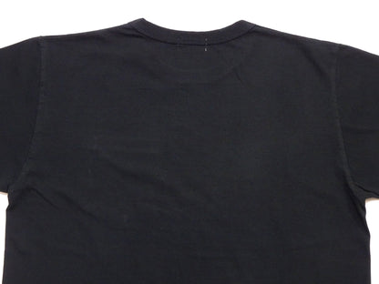 Buzz Rickson Men's Plain Short Sleeve Pocket T-Shirt, Made in USA, 6 oz. Ring-Spun Cotton Tubular-Knit Jersey Tee (BR78711 119 Black)
