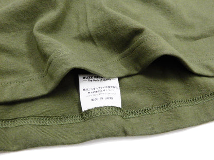 Buzz Rickson T-shirt Men's Plain T shirt Short Sleeve Loopwheel Tee BR78960 149 Olive