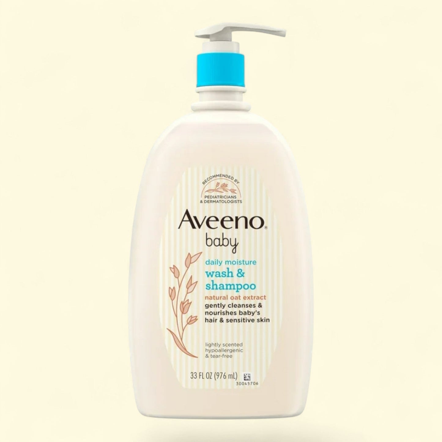 Aveeno Baby Daily Moisture Bath Body Wash & Shampoo, 33 fl oz