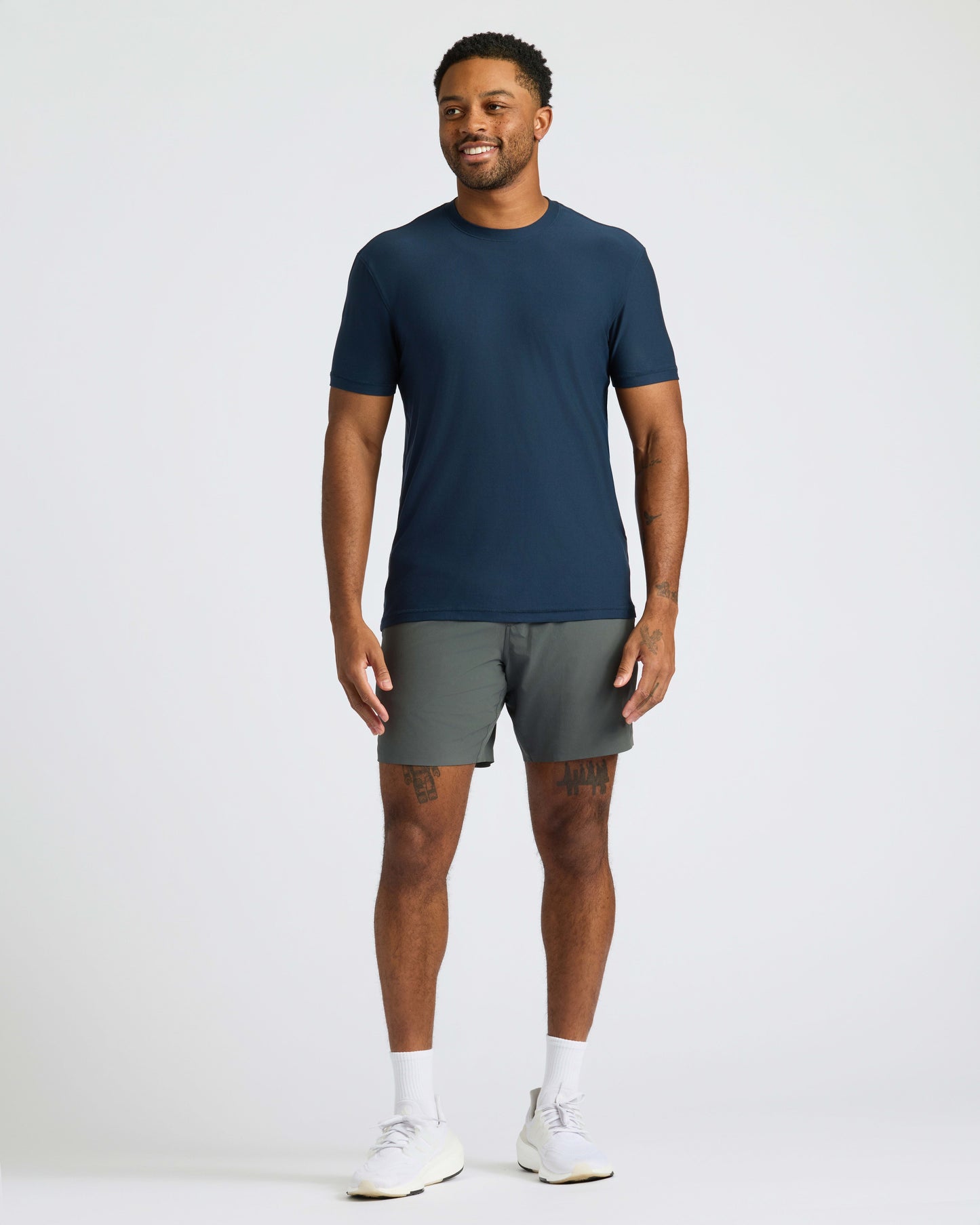 Navy Active Crew Neck Tee