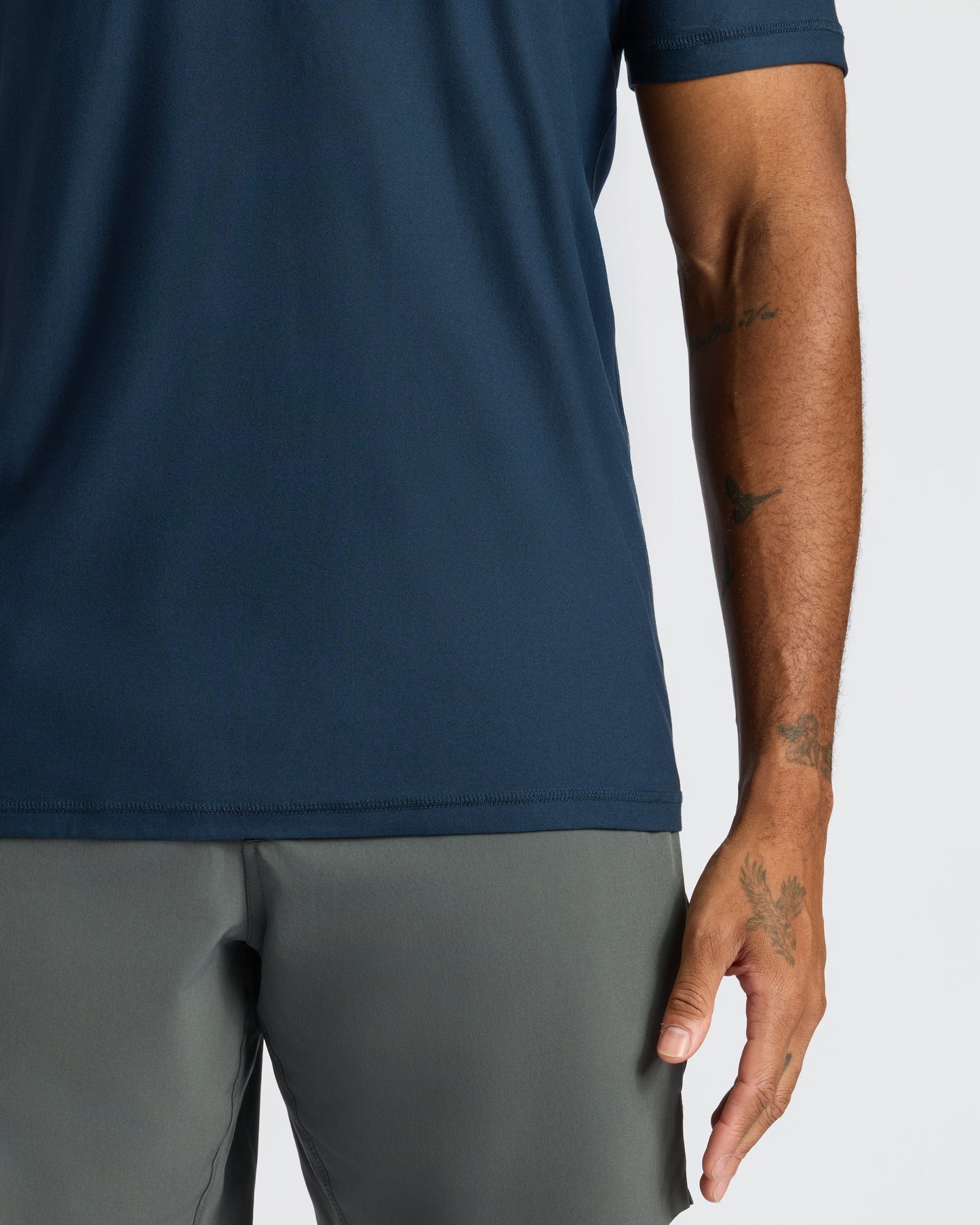 Navy Active Crew Neck Tee