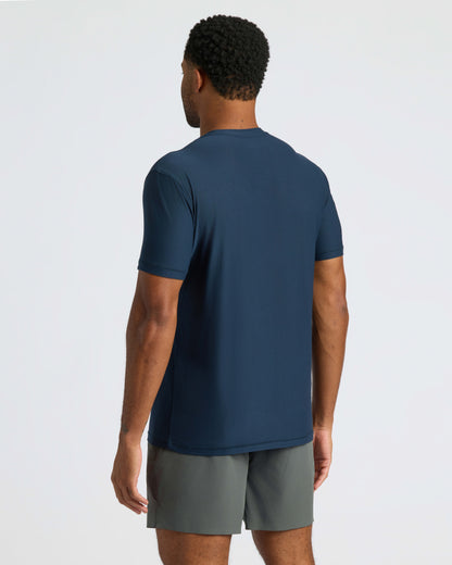 Navy Active Crew Neck Tee