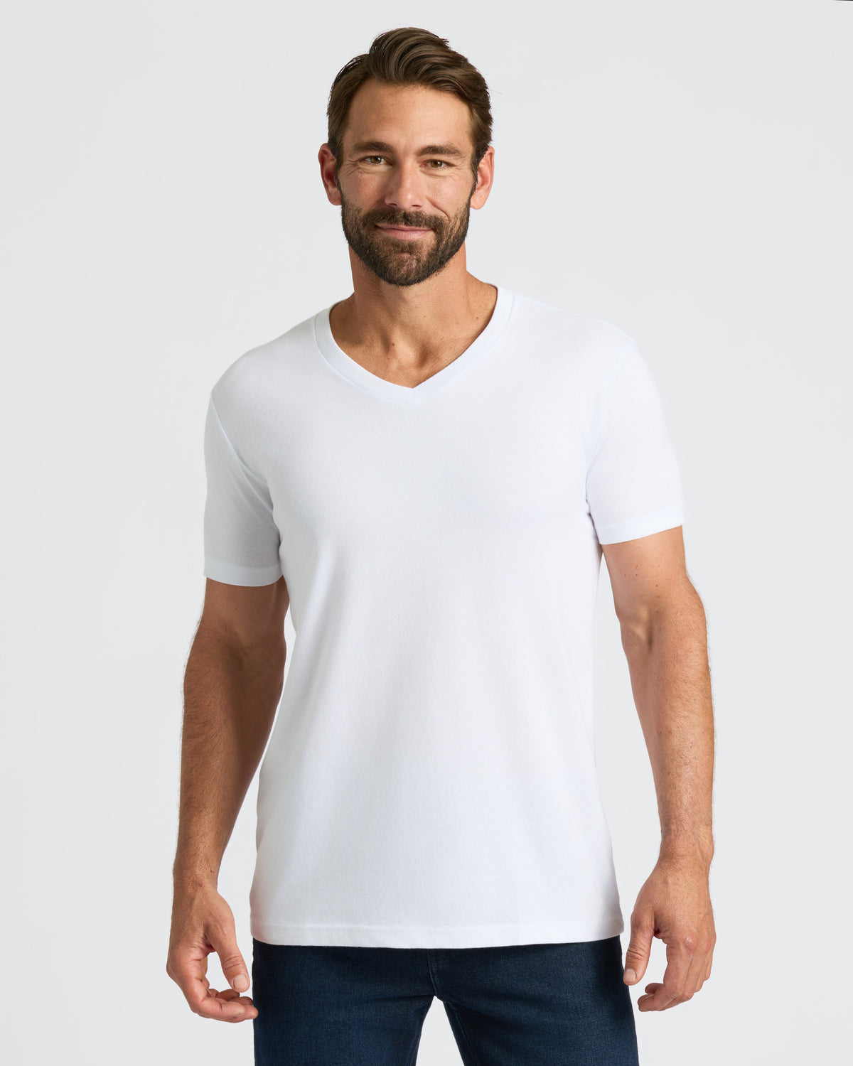 All White Classic V-Neck 10-Pack