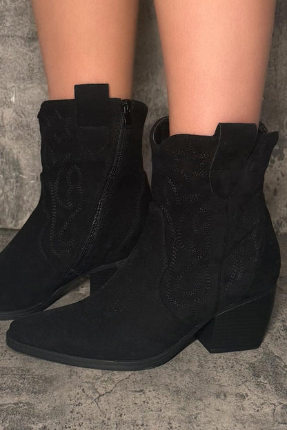 Cowboy Ankle Boots Black