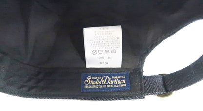 Studio D'artisan Denim Work Cap Men's Adjustable Flat Top Railroad Engineer Hat D7222
