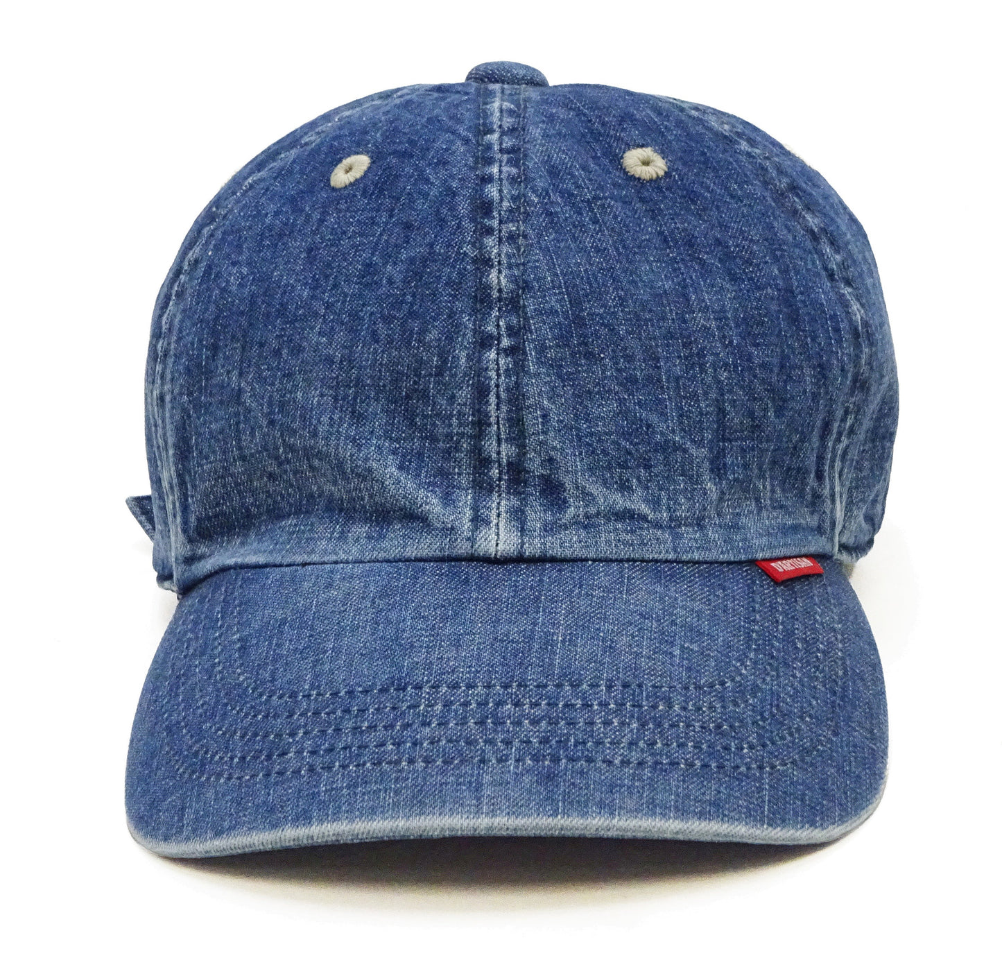 Studio D'artisan Men's Faded Denim Baseball Cap, 100% Cotton All-Denim Six-Panel Strapback Hat, Pre-Curved Brim - Made in Japan (SDA D7583UR)