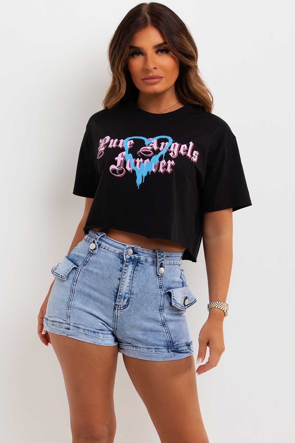 Denim Cargo Shorts