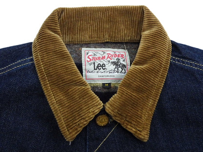 Lee Japan 101-LJ Storm Rider-Inspired Blanket-Lined Denim Jacket - 13 oz Left-Hand Twill Indigo - One-Wash - (LM5110-100 Deep Indigo)