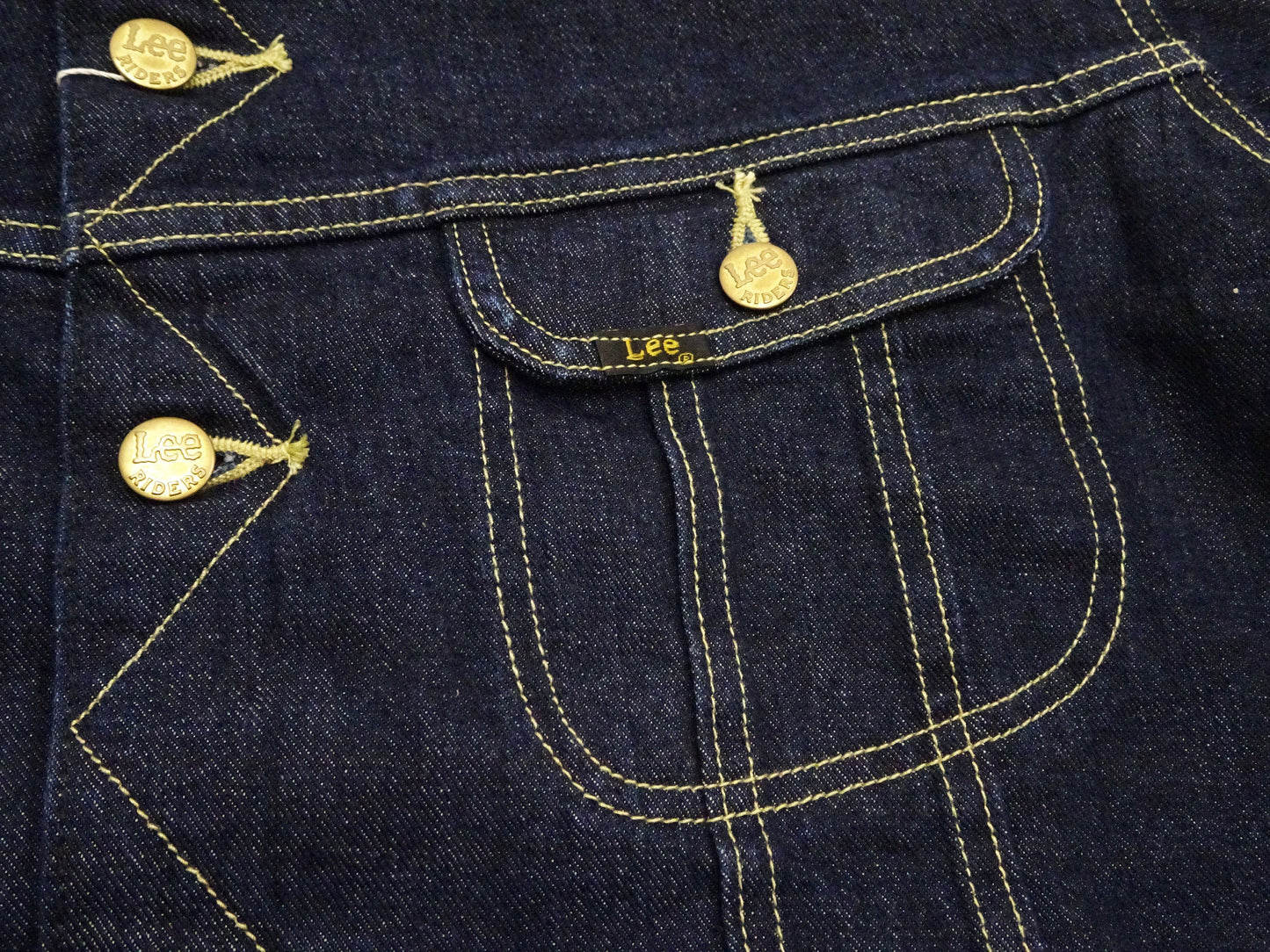 Lee Japan 101-LJ Storm Rider-Inspired Blanket-Lined Denim Jacket - 13 oz Left-Hand Twill Indigo - One-Wash - (LM5110-100 Deep Indigo)
