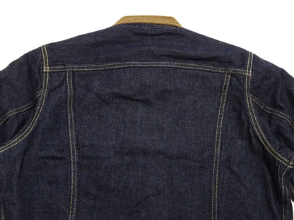 Lee Japan 101-LJ Storm Rider-Inspired Blanket-Lined Denim Jacket - 13 oz Left-Hand Twill Indigo - One-Wash - (LM5110-100 Deep Indigo)