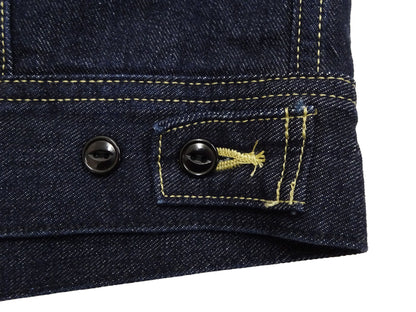 Lee Japan 101-LJ Storm Rider-Inspired Blanket-Lined Denim Jacket - 13 oz Left-Hand Twill Indigo - One-Wash - (LM5110-100 Deep Indigo)