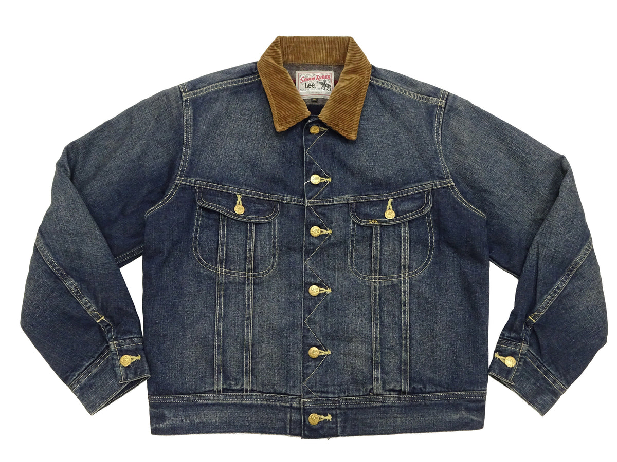 Lee Japan 101-LJ Storm Rider-Inspired Blanket-Lined Denim Jacket - 13 oz Left-Hand Twill Indigo - One-Wash - (LM5110-126 Faded Indigo)