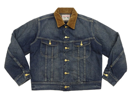 Lee Japan 101-LJ Storm Rider-Inspired Blanket-Lined Denim Jacket - 13 oz Left-Hand Twill Indigo - One-Wash - (LM5110-126 Faded Indigo)