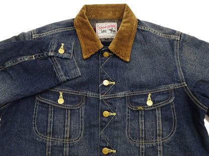 Lee Japan 101-LJ Storm Rider-Inspired Blanket-Lined Denim Jacket - 13 oz Left-Hand Twill Indigo - One-Wash - (LM5110-126 Faded Indigo)
