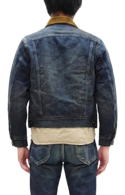 Lee Japan 101-LJ Storm Rider-Inspired Blanket-Lined Denim Jacket - 13 oz Left-Hand Twill Indigo - One-Wash - (LM5110-126 Faded Indigo)