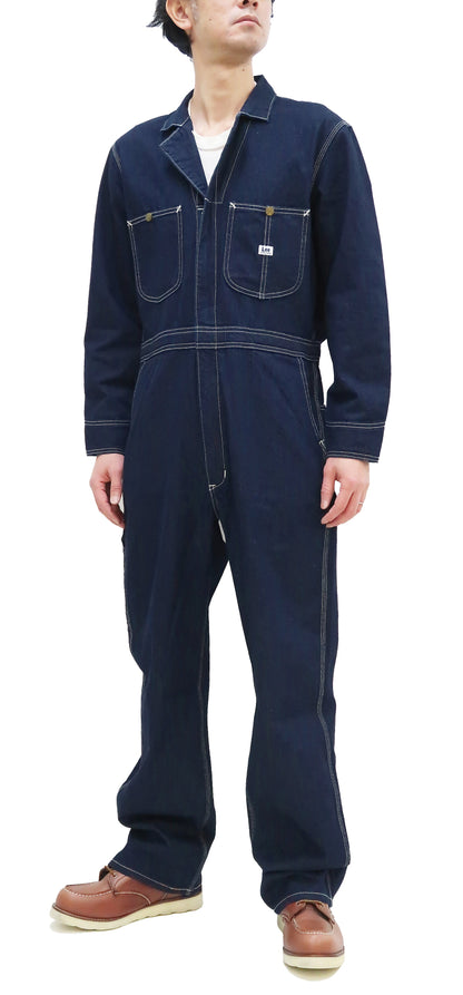 Lee Coverall Men's Reproduction of Union-All Long Sleeve Unlined Coveralls LM7213 LM7213-200 Rince Deep Blue Indigo