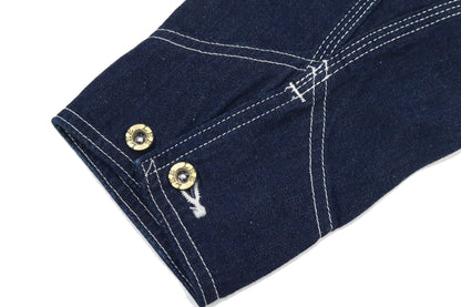 Lee Coverall Men's Reproduction of Union-All Long Sleeve Unlined Coveralls LM7213 LM7213-200 Rince Deep Blue Indigo