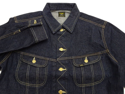 Lee 101J Rider Jacket Men's Denim Jacket 14.4 oz Left-Hand Twill - Lee Japan Reproduction (LM8100-500 Deep Indogo One-Wash)