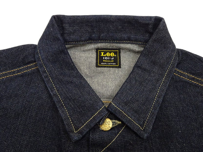 Lee 101J Rider Jacket Men's Denim Jacket 14.4 oz Left-Hand Twill - Lee Japan Reproduction (LM8100-500 Deep Indogo One-Wash)