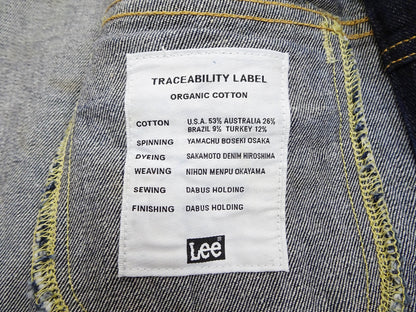 Lee 101J Rider Jacket Men's Denim Jacket 14.4 oz Left-Hand Twill - Lee Japan Reproduction (LM8100-500 Deep Indogo One-Wash)