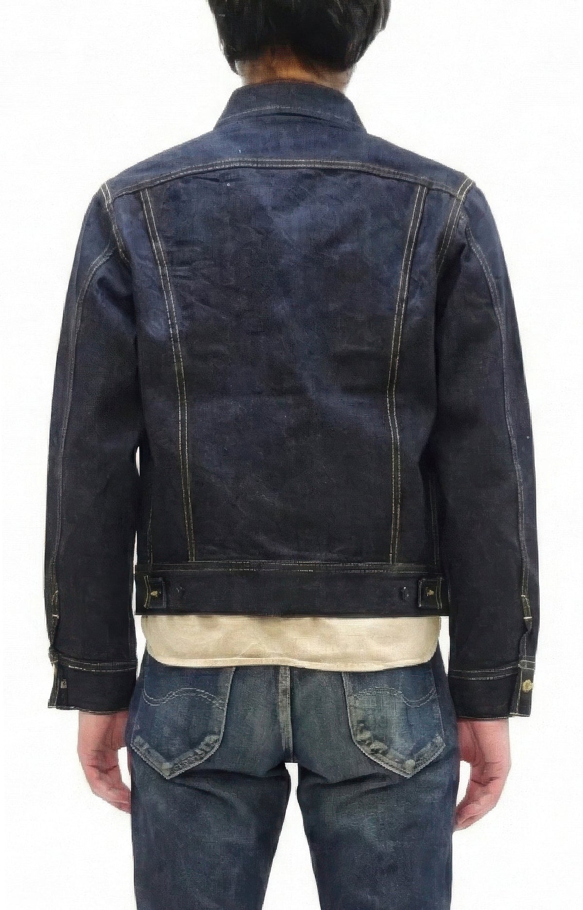 Lee 101J Rider Jacket Men's Denim Jacket 14.4 oz Left-Hand Twill - Lee Japan Reproduction (LM8100-500 Deep Indogo One-Wash)