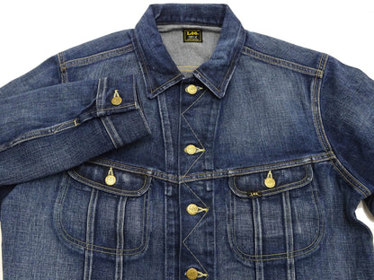 Lee 101J Rider Jacket Men's Denim Jacket 14.4 oz Left-Hand Twill - Lee Japan Reproduction (LM8100-526 Faded Indigo One-Wash)