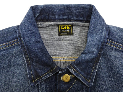 Lee 101J Rider Jacket Men's Denim Jacket 14.4 oz Left-Hand Twill - Lee Japan Reproduction (LM8100-526 Faded Indigo One-Wash)
