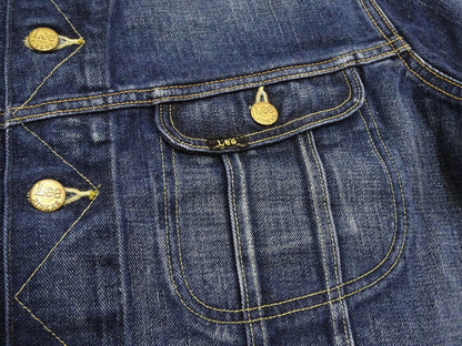 Lee 101J Rider Jacket Men's Denim Jacket 14.4 oz Left-Hand Twill - Lee Japan Reproduction (LM8100-526 Faded Indigo One-Wash)