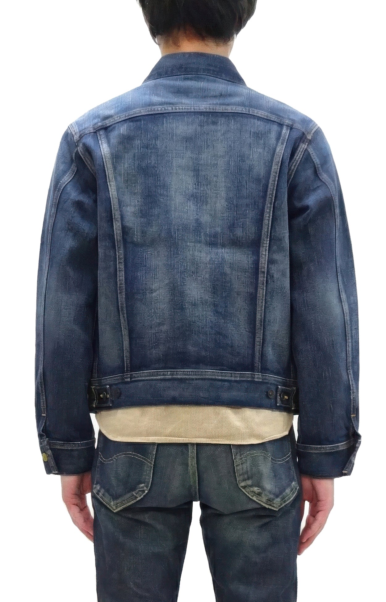 Lee 101J Rider Jacket Men's Denim Jacket 14.4 oz Left-Hand Twill - Lee Japan Reproduction (LM8100-526 Faded Indigo One-Wash)