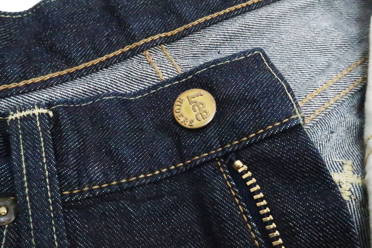 Lee Jeans 101Z with Zip fly Men's Regular Fit Straight Jeans LM8101 Made in Japan LM8101-500 One-Washed Deep Blue Indigo Denim