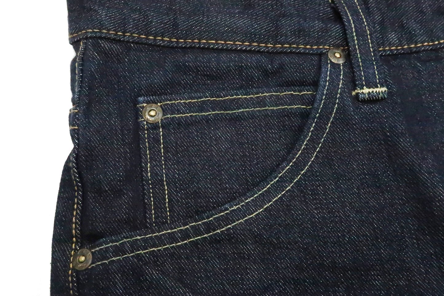 Lee Jeans 101Z with Zip fly Men's Regular Fit Straight Jeans LM8101 Made in Japan LM8101-500 One-Washed Deep Blue Indigo Denim