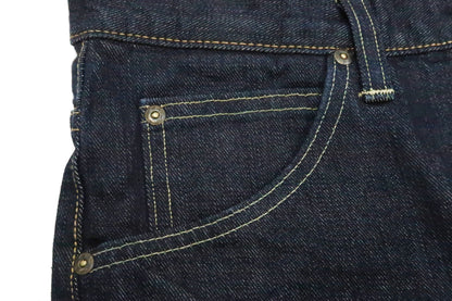Lee Jeans 101Z with Zip fly Men's Regular Fit Straight Jeans LM8101 Made in Japan LM8101-500 One-Washed Deep Blue Indigo Denim