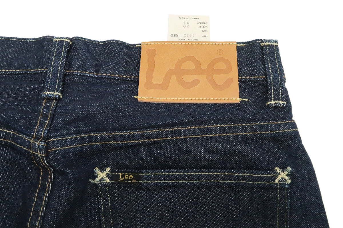 Lee Jeans 101Z with Zip fly Men's Regular Fit Straight Jeans LM8101 Made in Japan LM8101-500 One-Washed Deep Blue Indigo Denim