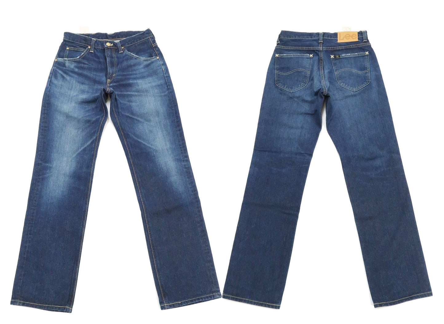 Lee Jeans 101Z with Zip fly Men's Regular Fit Straight Jeans LM8101 Made in Japan LM8101-526 Pre-Faded Blue Indigo Denim