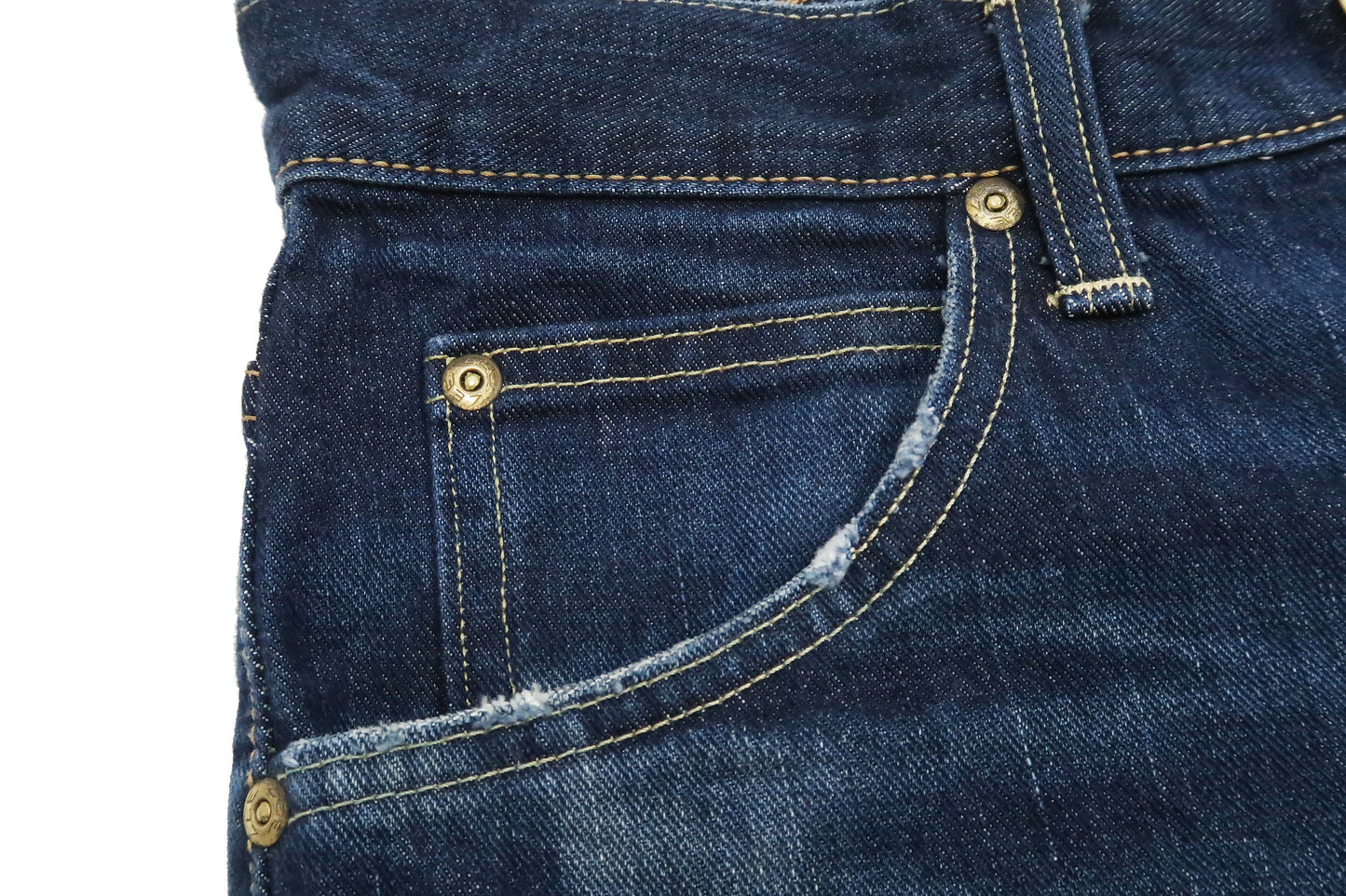 Lee Jeans 101Z with Zip fly Men's Regular Fit Straight Jeans LM8101 Made in Japan LM8101-526 Pre-Faded Blue Indigo Denim