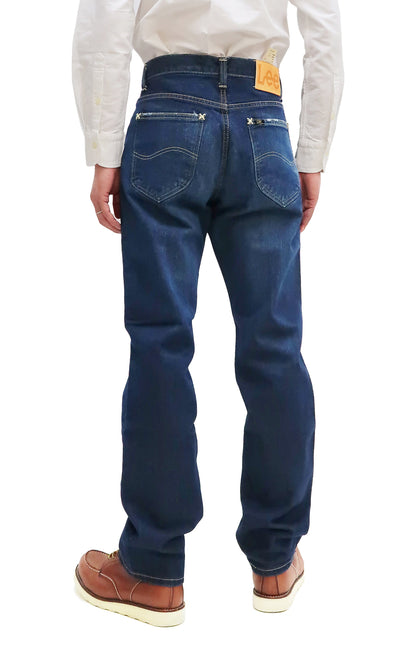 Lee Jeans 101Z with Zip fly Men's Regular Fit Straight Jeans LM8101 Made in Japan LM8101-526 Pre-Faded Blue Indigo Denim