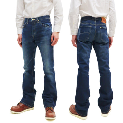 Lee Bootcut Jeans 102 LM8102 Men's Regular Fit Boot Cut Jean LM8102-526 Non-stretch Pre-Faded Blue Indigo Denim
