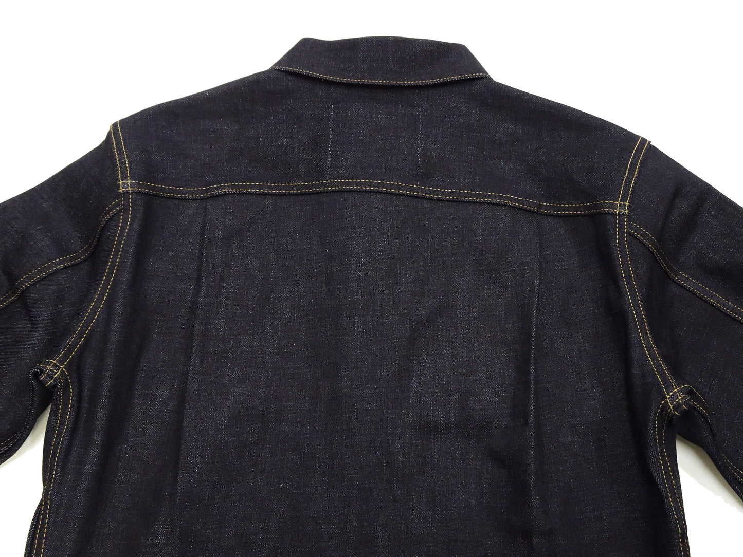 Momotaro Jeans Denim Jacket #002 Men's 1953 Type 2 Style 14.7oz. Zimbabwean Cotton Deep Indigo Denim Jean Jacket MMGJ0002 Sanforized, Unwashed Finish