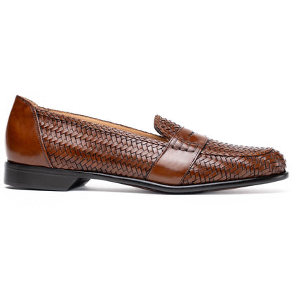 15-585-CGN NICOLA Italian Calfskin Basketweave, Cognac